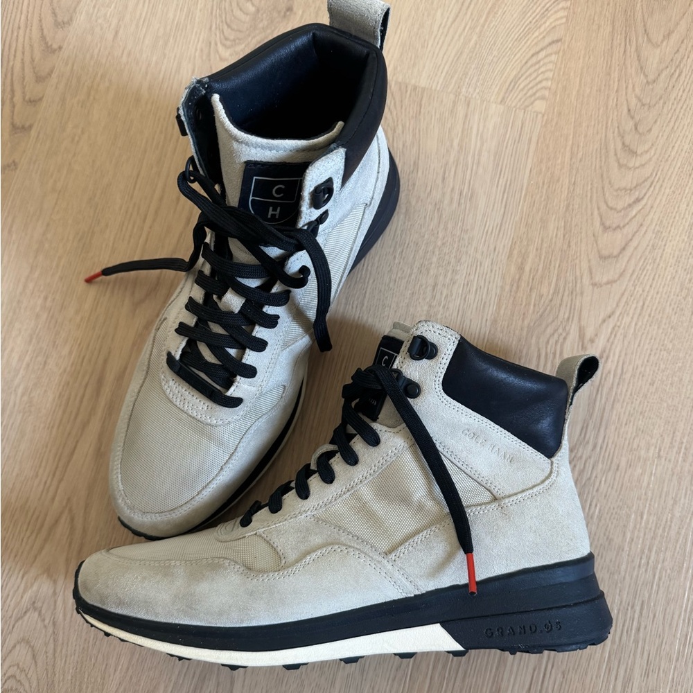 Cole Haan GrandPro Hiker Boots Men’s 9M Light Gray Suede